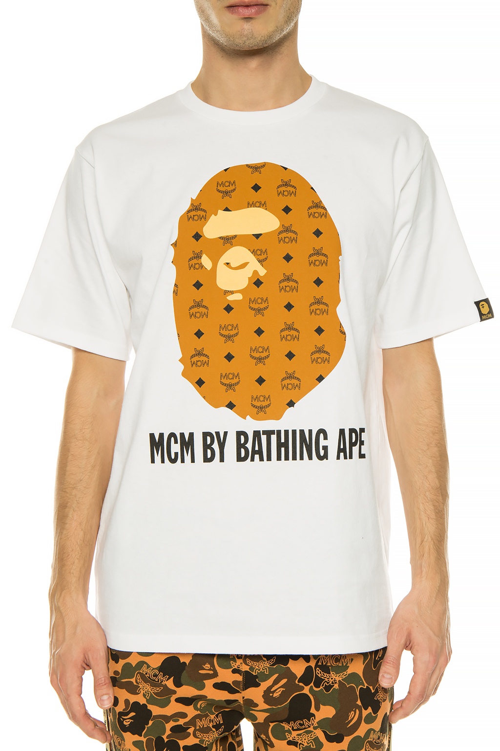 T-shirt with logo MCM X BAPE - Vitkac Norway